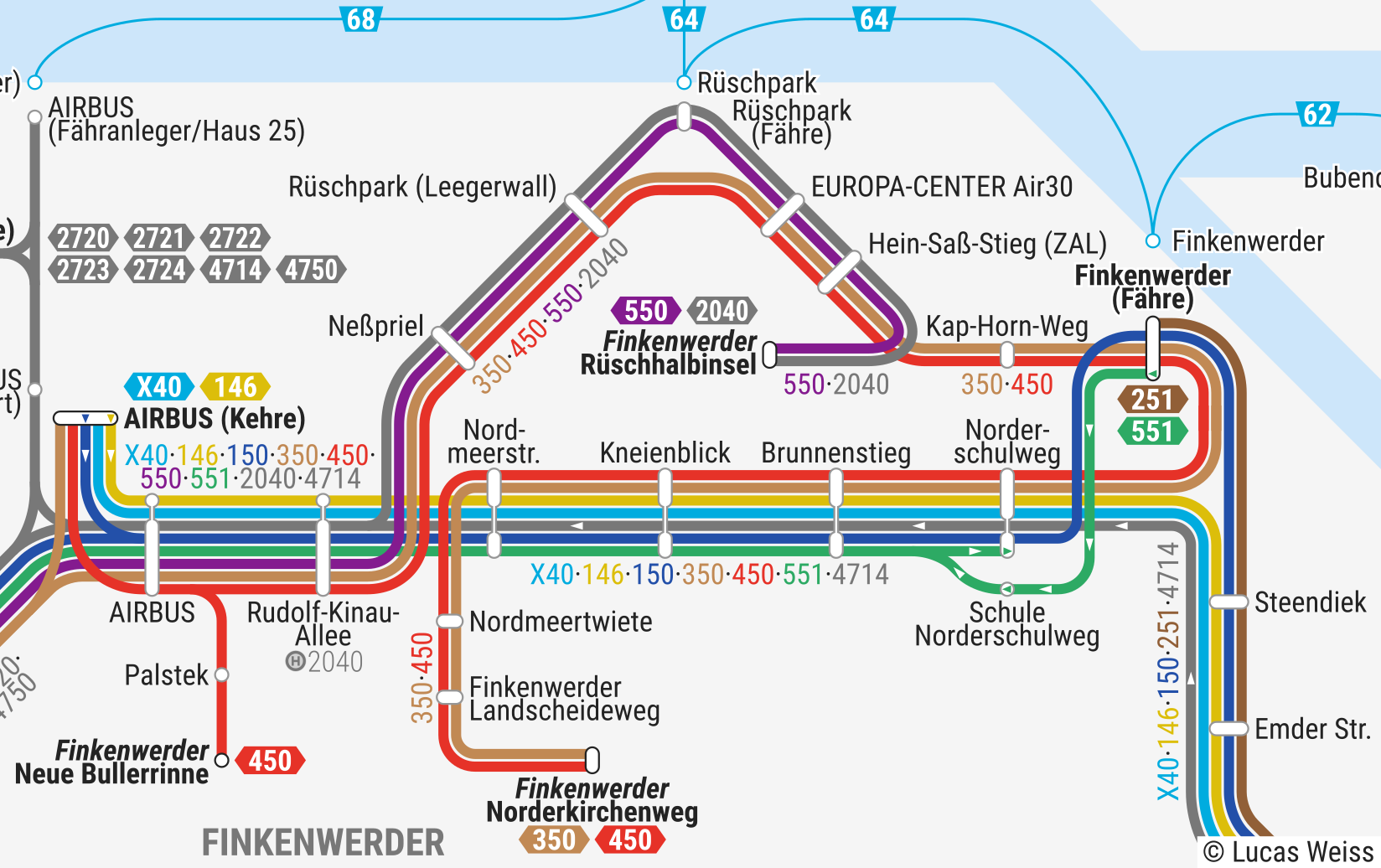 Liniennetz Finkenwerder ab 10.12.2023
