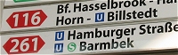 StadtBus-Linien am Haltestellenschild